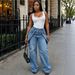 Women's Casual Straight Leg Jeans Style Street Fashion Misaligned Button Design New Style_ecoleips.com