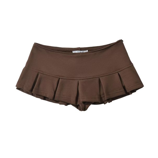 2025 Winter New Women's Fashion Casual Versatile Basic Pleated Short Skirt_ecoleips.com