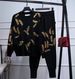 Leaf Sequin Knit Set – Long Sleeve Sweater & Lounge Pants (S-XXL) | Retro & Statement_ecoleips.com