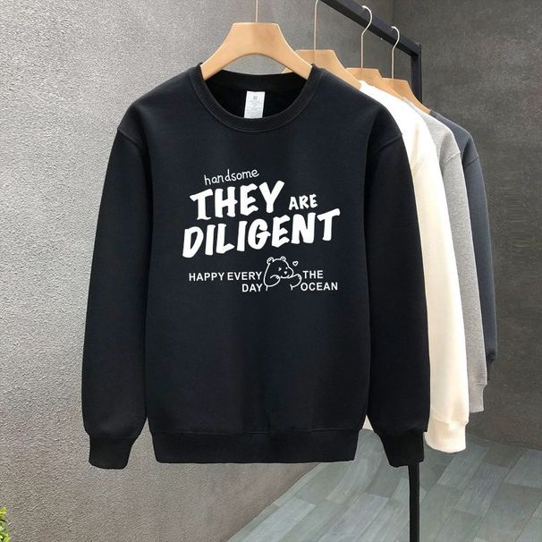 FW25 Matching Couple Cotton Crew Neck Sweatshirt - His & Hers_ecoleips.com
