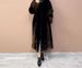 Luxury Faux Fur Coat For Women - Extra Long & Thick Winter Jacket With Stand Collar, Elegant Black-Brown Color Blocking, Plus Size Available_ecoleips.com
