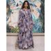 Women's Clothing Women's European American Style Long Shirt Dress Personalized Print Round Neck Full Pleated Lantern Sleeves Elegant Heavy Duty Design_ecoleips.com