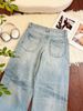 Women's Light Blue Washed Cotton Straight Leg Jeans Cat Whiskers Gardener Style Regular Fit Solid Denim Jeans For Spring/Autumn_ecoleips.com