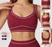 Zechuang Color Block Brushed Yoga Sports Bra U Shaped Backless High End Fitness Running Women's Wear_ecoleips.com