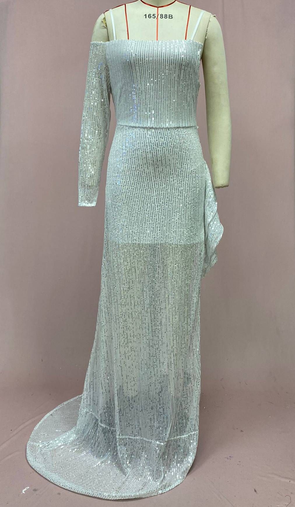 Women's Clothing Spring And Summer Sexy One Shoulder Dress Floor Mopping Split Banquet Slim Long Dress Evening Dress_ecoleips.com