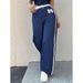Women's Clothing Casual Pants Summer Versatile Straight Drape Loose Wide Leg Long Pants_ecoleips.com
