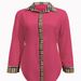 Women's Elegant Versatile Plaid Patchwork Long Sleeved Shirt Top For Business Casual Occasions_ecoleips.com