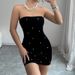 Elegant Off-Shoulder Sleeveless Bodycon Midi Dress for Women Cocktail Party Wear_ecoleips.com