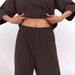 European And American Summer New Knitted Short Sleeve Long Pants Comfortable Pajama Set Cross-Border Wholesale Soft_ecoleips.com