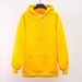 Solid Color Blank Version Hooded Sweater Women's Autumn And Winter New Loose Fleece Thickened Long-sleeved Top_ecoleips.com
