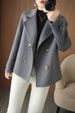 Women’s Wool Blend Trench Coat – Slim-Fit Double-Breasted Long Coat With Notched Lapel (Black, White, Gray, Camel, Avocado Green, Purple, S-XL)_ecoleips.com