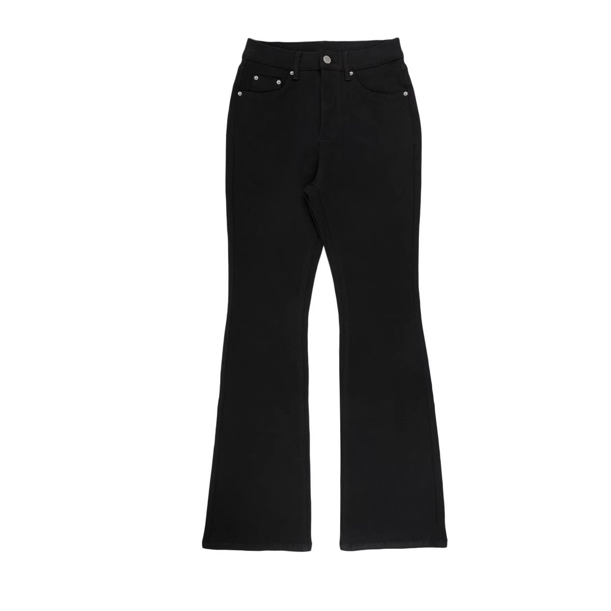 Women's Clothing Black High Waisted Flared Jeans, Sexy And Slim Fitting Floor Length Trousers, Unique Design, Hip Lifting Flared Pants._ecoleips.com