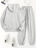 Women's Autumn And Winter Casual Fashion Letter Pattern Printed Thick Fleece Warm Hooded Sweatshirt+sports Pants Set-723_ecoleips.com