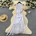 Women's Clothing Women's Sleeveless Slim Fit Long Dress Tassel Style Summer Waist Cinching Trendy For Formal & Casual For Women_ecoleips.com