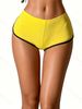 Women’s Casual Sports Shorts High Waist Solid Color Yoga Shorts Breathable Elastic Waist Running Workout Shorts_ecoleips.com