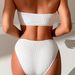Women's Clothing New Fashion Sexy Design Halter Neck Metal Accessories Simple And Elegant Temperament Bikini Swimsuit Suit_ecoleips.com