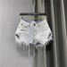 ins Sexy Low-waisted Denim Shor For Women, Summer Fringe Pan, 2026 New Korean Style Loose Ripped A-line Wide-leg_ecoleips.com