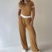 Diyun European American Style Short Sleeve T-Shirt And Casual Pants Two-Piece Set Women's Clothing 2025 Autumn Winter_ecoleips.com