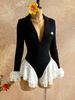 Elegant Deep V Neck Lace Long Sleeve Jumpsuit For Women - Chic Office To Evening Wear Stretch Comfort Blazer Style Romper_ecoleips.com