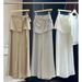 High-Waisted Wide-Leg Trousers for Women Ice Silk Linen Flared Hem Relaxed Casual Style Floor-Length Summer Bottoms_ecoleips.com
