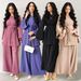 Women's Elegant Two Piece Set European American Style Cross Border Long Sleeved Solid Color Wide Leg Pants plus Size_ecoleips.com