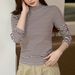 2025 #Selection Of Good Products # Pure Cotton T-Shirt Women's Long Sleeved Western-Style Striped Base Shirt 2025 Autumn And_ecoleips.com