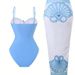 High-Waisted Midi Skirt Two Piece Set for Women Metallic Five-Pointed Star Beach Vacation Swimsuit Hot Selling New 2026_ecoleips.com