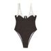 Women's Clothing Color Matching Fashion Conservative Belly Covering Bikini Beach Swimsuit_ecoleips.com