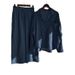 Voya Voya Women's Plus Size Fashion Shirt Two-Piece Set Spring Vintage High-Waisted Loose Long 2-Piece Set_ecoleips.com