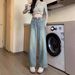 High-Waisted Wide Leg Jeans For Women – Flowy Straight Denim Pants (S-2xl, Dark Blue & Light Blue, Non-Stretch Cotton)_ecoleips.com