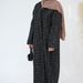 Women's Luxe 3D-Textured Maxi Dress With Princess Sleeves & Belted Waist, Warm Winter Dress For Dubai & Cold Weather_ecoleips.com