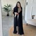 Women's Clothing Pleated Patchwork Robe Coat_ecoleips.com