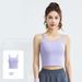 Women's Clothing New Striped Double Shoulder Strap Vest Soft High Elastic Breathable U Shaped Beautiful Back Fixed Chest Pad Sports Vest_ecoleips.com