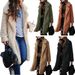 Double-Faced Fleece Coat – Oversized Longline Trench Coat For Women | Reversible Collar | Pure Color | S-3XL_ecoleips.com