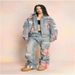 2027 Fashion American Retro Hip-Hop Jeans Women Cotton Mid Waist Embroidery Splicing Broken Hole Washed Do Old Vintage Straight Type Denim Pants_ecoleips.com