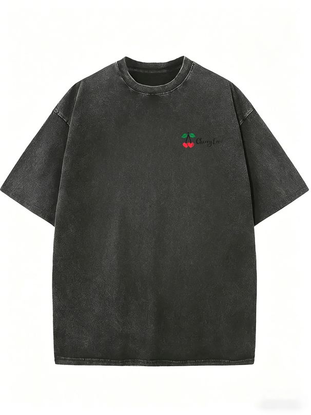 Oversized Retro Washed Tee | Unique Vintage Style Short Sleeve Shirt_ecoleips.com