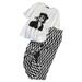 Wear Hot Style White Love T Shirt Female Trend Beauty Print Casual Checkerboard Pleated Pants Female_ecoleips.com