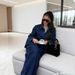 Aria Basics New Spring Women's Set: European American Style French Fashion Washed Blue Denim Top And Straight-Leg Pants_ecoleips.com