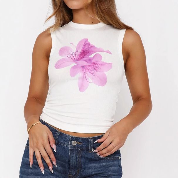 DiYun European And American Y2K Style Sexy Hot Girl Printed Tank Top For Women 2025 Spring/Summer_ecoleips.com