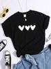 European And American Cross-border Foreign Trade Wholesale Clothing, Simple Heart-shaped Round Neck Plus-size_ecoleips.com