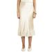 Women's Elegant Lace Panel Satin Midi Skirt – Casual Office Flowy Spring Skirt 2026_ecoleips.com