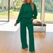 Women's Clothing Women's Casual Hooded Sweatshirt & Jogger Set - Soft Loose Fit Long Sleeve Pullover Hoodie Pockets Stylish Solid Color Lounge Wear_ecoleips.com