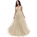 Ethereal Chiffon Ball Gown – Long A-Line Dress With Delicate Lace Appliqués & Spaghetti Straps (XS-3XL, 13 Colors)_ecoleips.com