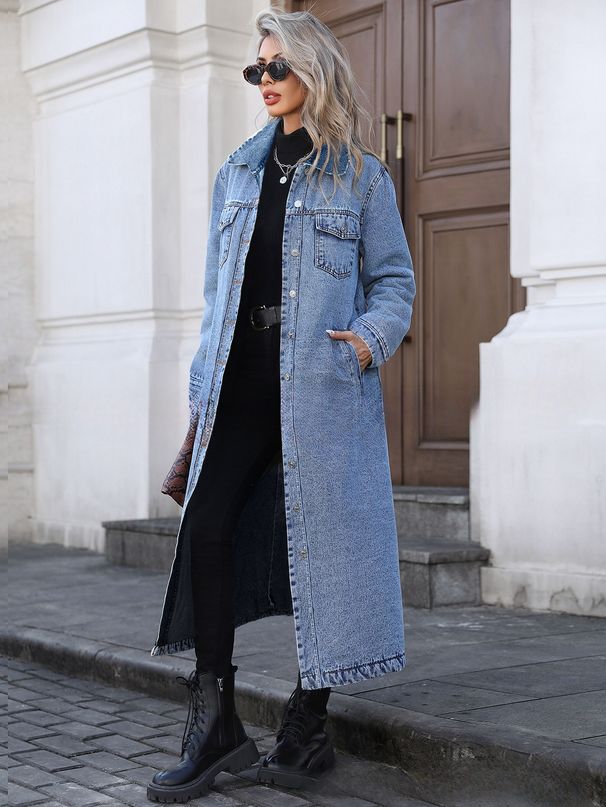 Oversized Long Denim Coat – Effortless Street Elegance For Global Fashionistas (Seasonless Staple, Multi-Color Options)_ecoleips.com