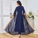 Women's Evening Solid Color, Beaded, Bat Sleeve, Elegant Robe, Cardigan Two-piece Dress, Factory Wholesale_ecoleips.com