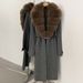 French Vintage Knit Coat With Faux Fox Fur Collar – Belted Longline Cardigan For Women (Elegant & Slimming Winter Outerwear)_ecoleips.com