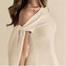 Elegant Off-Shoulder Tie-Detail Knitted Dress - Sexy A-Line Mini Dress With Sleeveless Design For Women_ecoleips.com