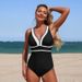 Women's Clothing Quick Drying One Piece Swimsuit Sexy For Vacation Polyester Regular Fit_ecoleips.com