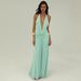 Women's Clothing New Summer Women's Sexy Halter Neck Backless Low Cut Maxi Dress European American Style For Vacation_ecoleips.com