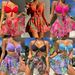 plus Size Tie up Swimsuit 2026 European American Sexy Bikini Beach Dress Style Printed Two Piece Three Piece Set for Vacation_ecoleips.com